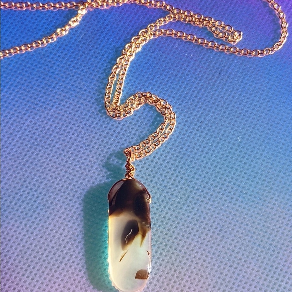 Montana Moss Agate Pendant Necklace